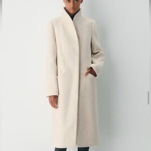Aritzia Beige Cocoon Long Coat - Luxe Wool Cashmere
